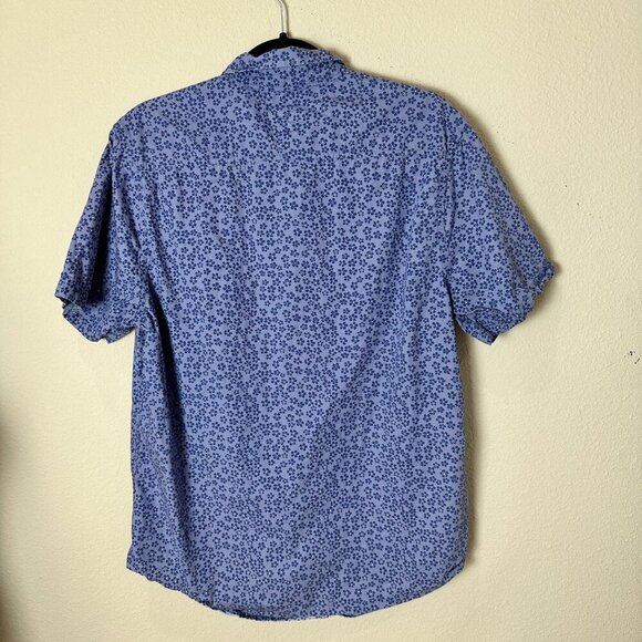 HERITAGE REPORT COLLECTION Floral Short Sleeve Button Down Size Large Slim Fit - Picture 7 of 11